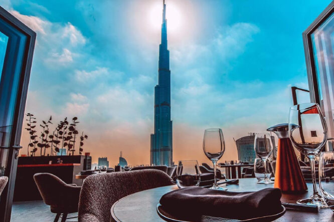 Burj Khalifa with Rooftop Meal